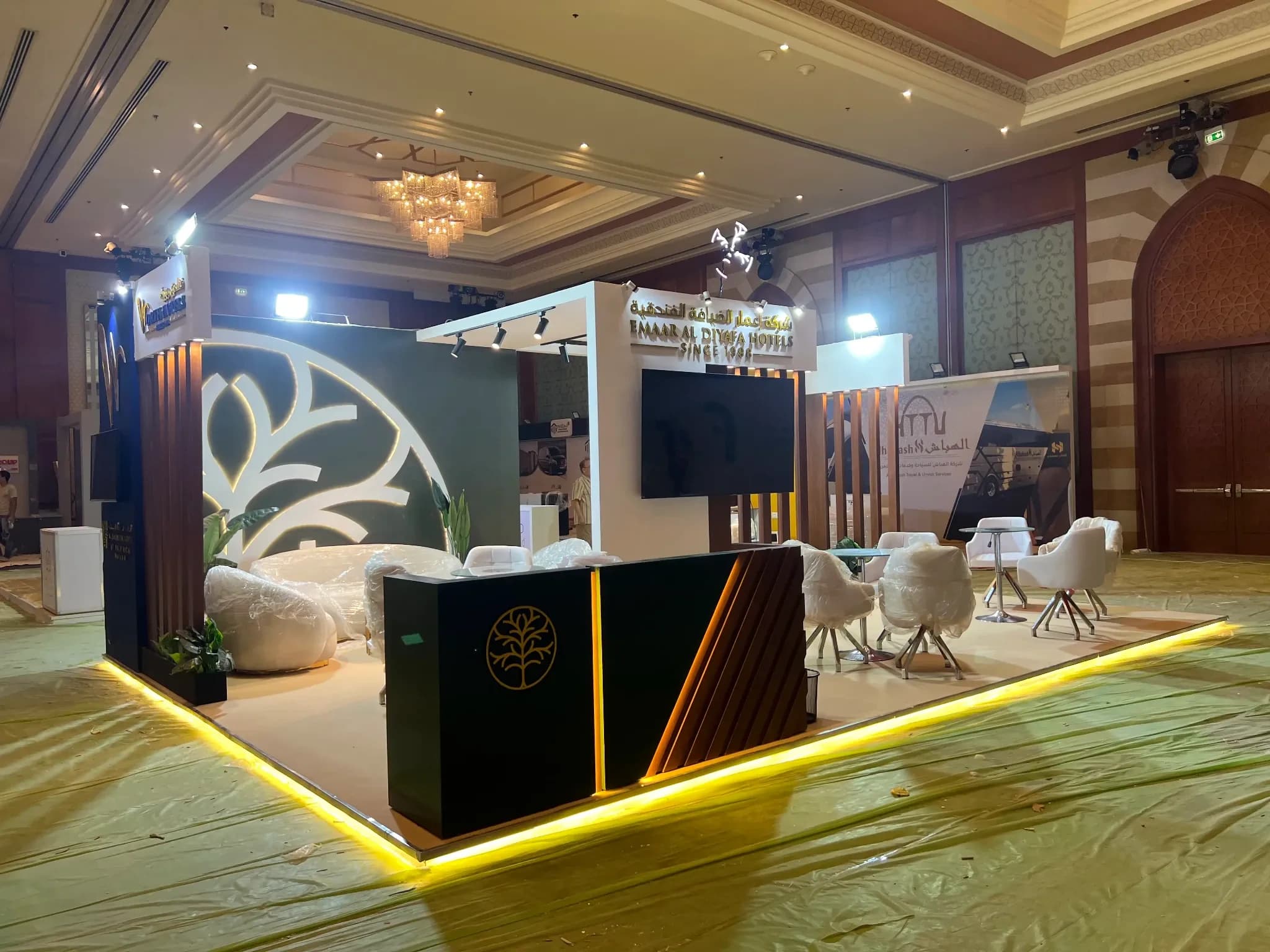 Completed exhibition booth after execution