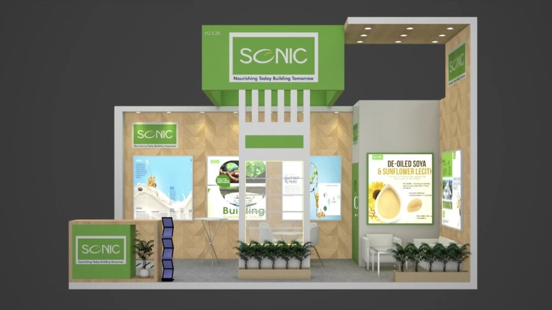 Exhibition booth concept before execution