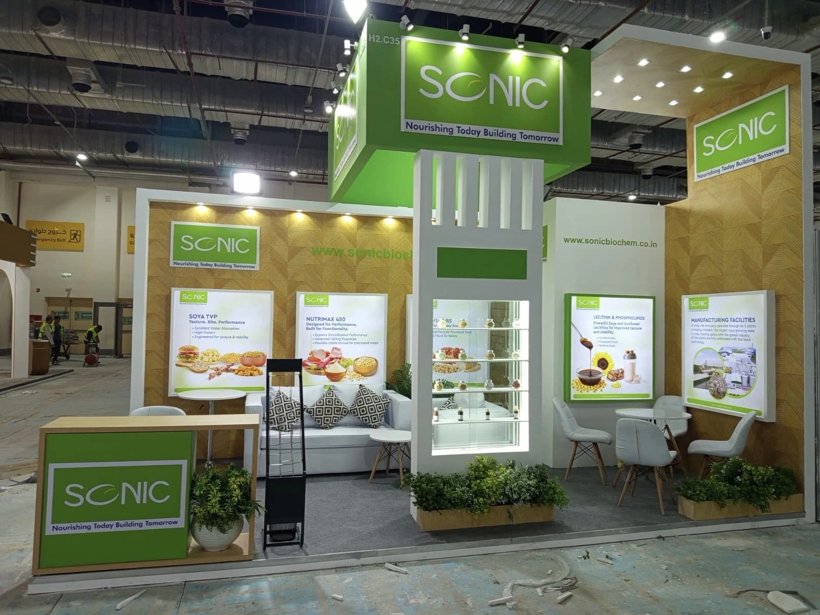 Completed exhibition booth after execution